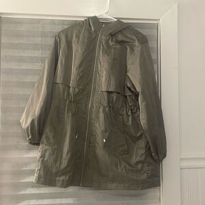 Green ASOS rain coat